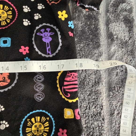 Scrubstar Black and Pink Animal Print Scrub Top - Picture 2 of 4